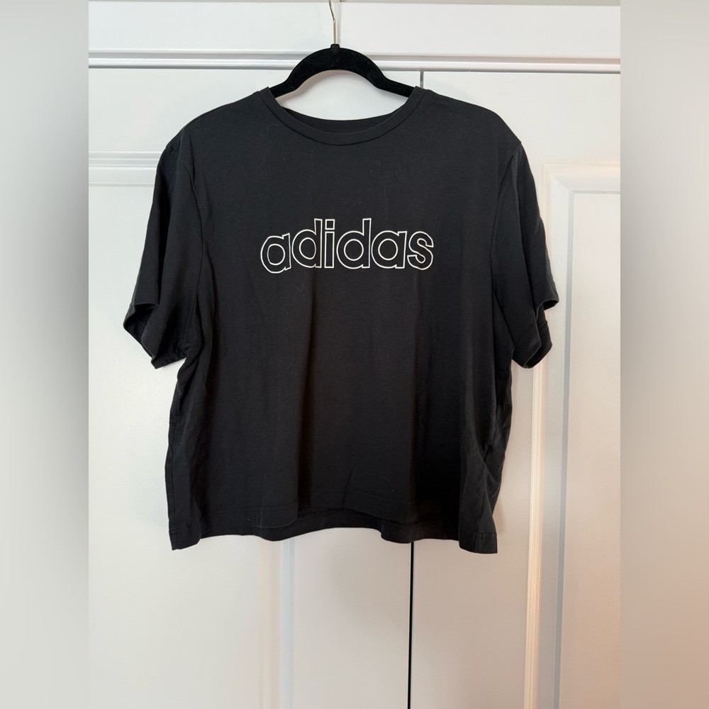adidas Black Logo Tee